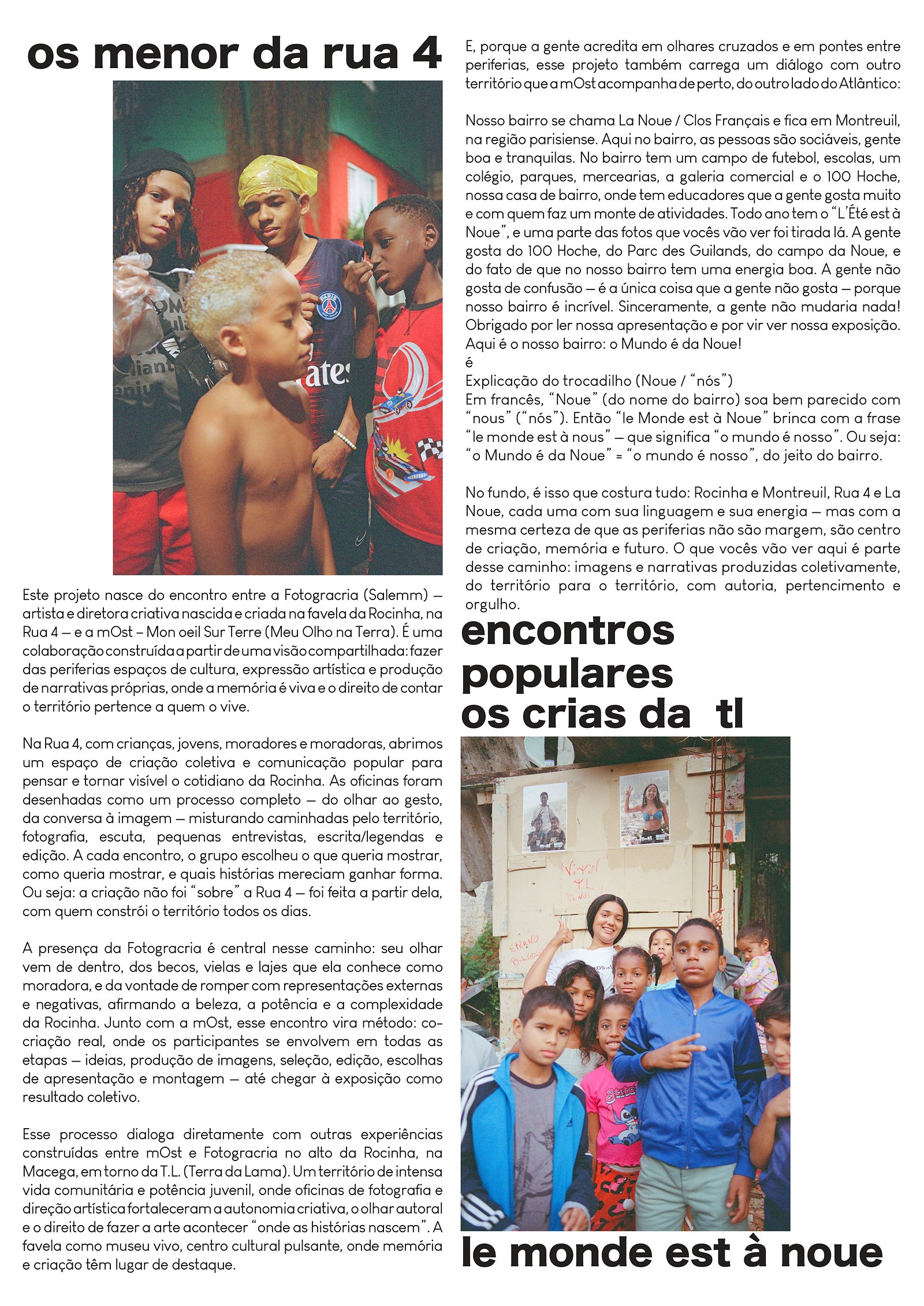 affiche de l’exposition « os menor da rua 4 »